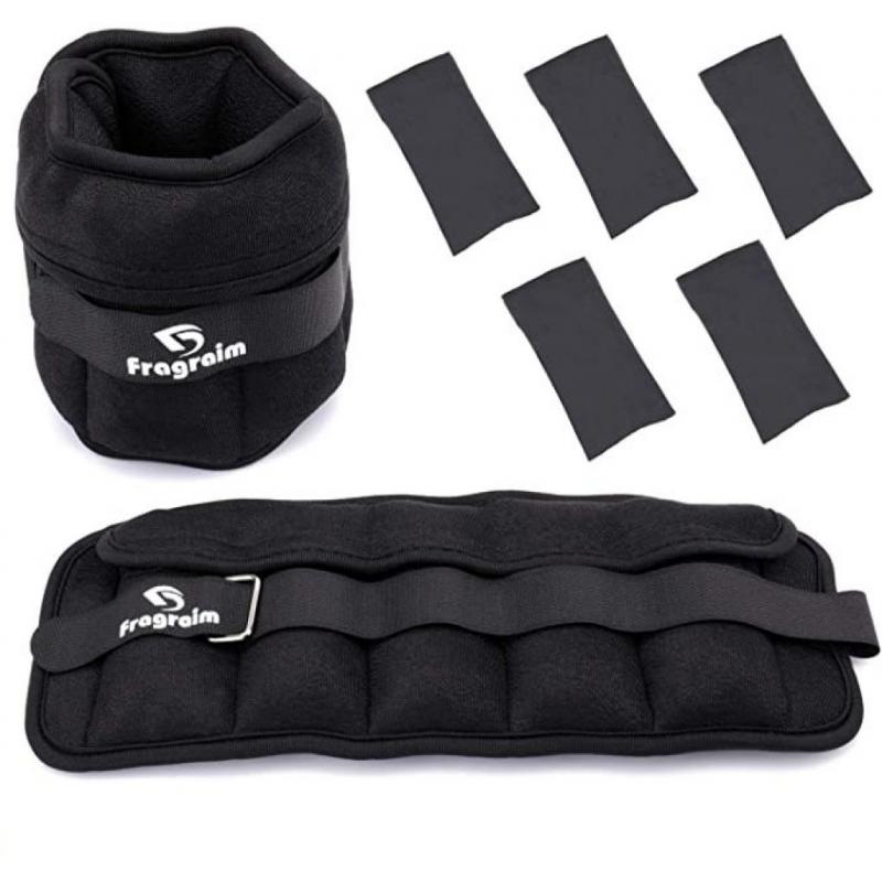 Adjustable Ankle Weights 1-3/4/5/6/8/10/12/15/20 LBS Pair with Removable Weight