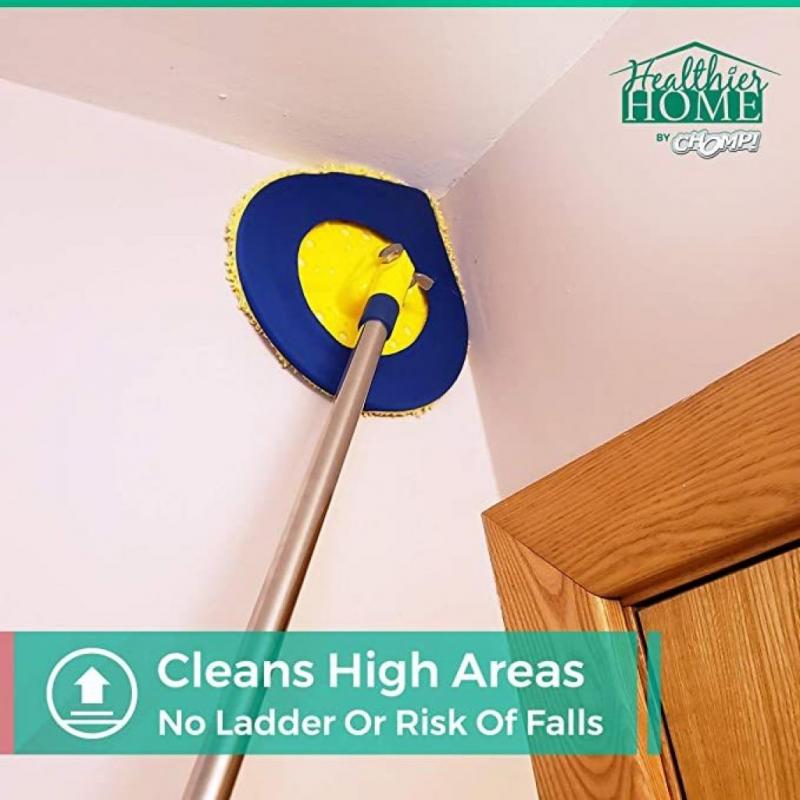 Long Handle Dust Mop:5 Minute CleanWalls Extendable Wall Washer