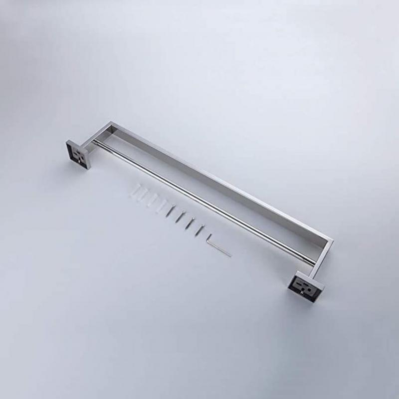 Double towel holder accessory, chrome polished