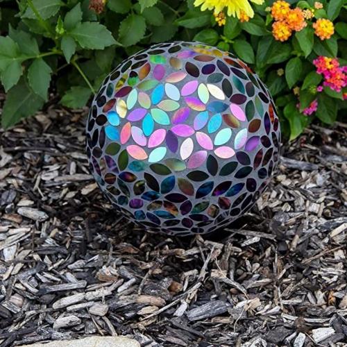 Whole Housewares 10 Inch Mosaic Colorful Gazing Ball