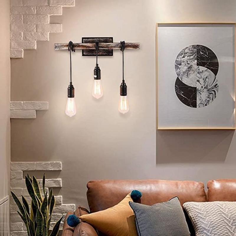 LMSOD 3 Lights Industrial Hanging Wall Sconce Lighting