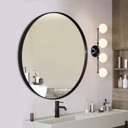 Eula Round Mirror Metal Frame
