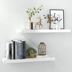 White Floating Shelves for Wall-24in Wall Mounted Display