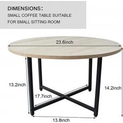 Round Coffee Table, Modern Small Coffee Table Sofa Table Tea Table