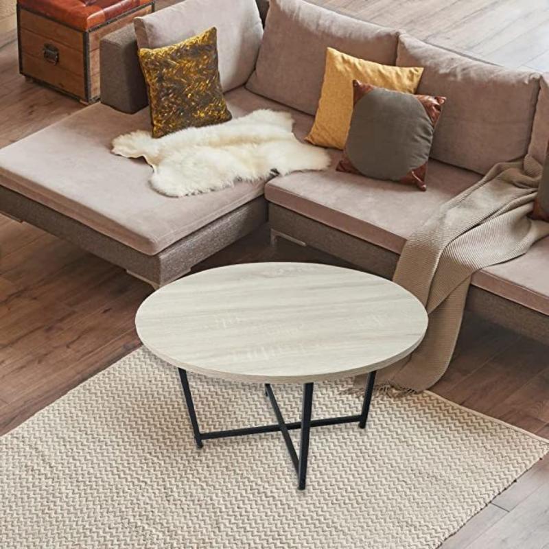 Round Coffee Table, Modern Small Coffee Table Sofa Table Tea Table