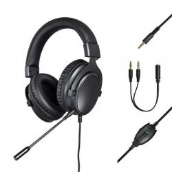 Over-ear Gaming Headset, 6ft Cable and Built-in Mic with Nano Receiver, for PC