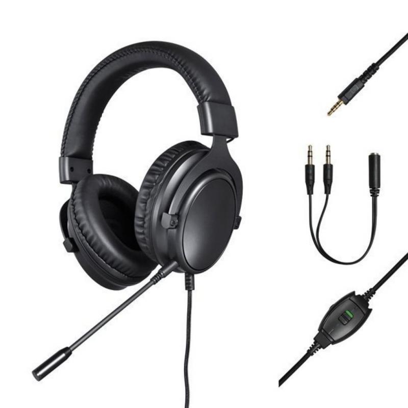 Over-ear Gaming Headset, 6ft Cable and Built-in Mic with Nano Receiver, for PC
