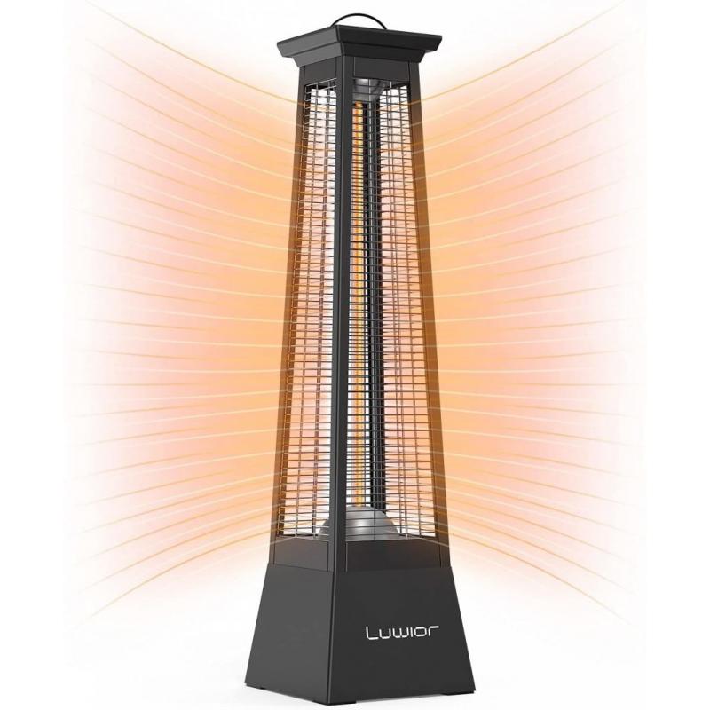 Outdoor Patio Heater, Luwior 360° Pyramid Electric Infrared Patio Heater