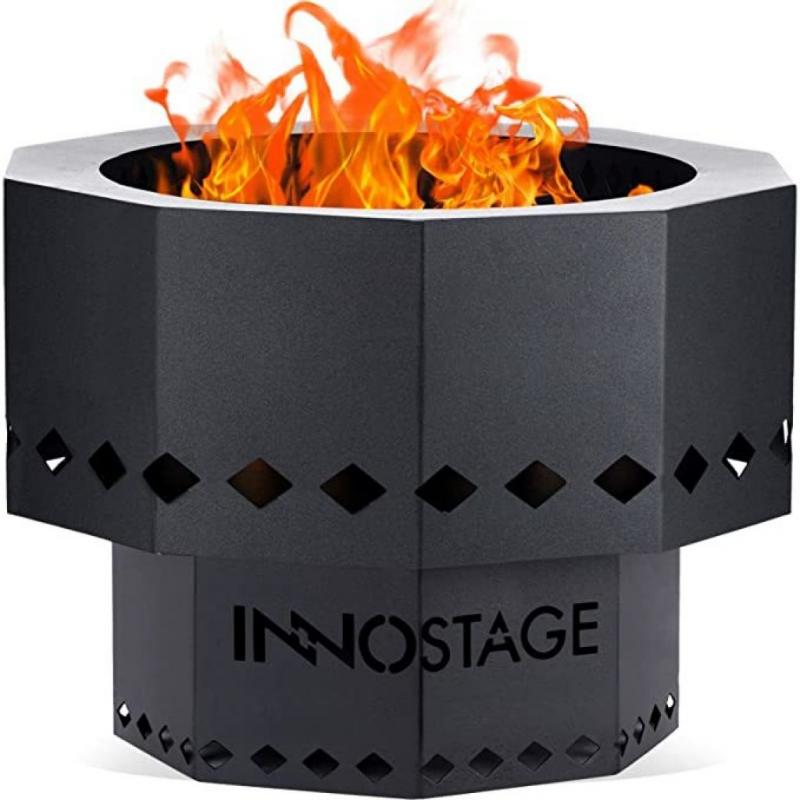 Patented Smokeless Fire Bowl Pit for Outdoor Wood Pellet Burning