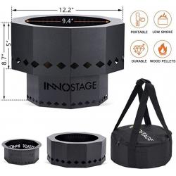 Patented Smokeless Fire Bowl Pit for Outdoor Wood Pellet Burning