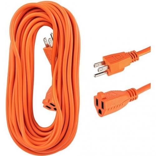 50 Ft Orange Extension Cord - 16/3 SJTW Heavy Duty Outdoor Extension Cable