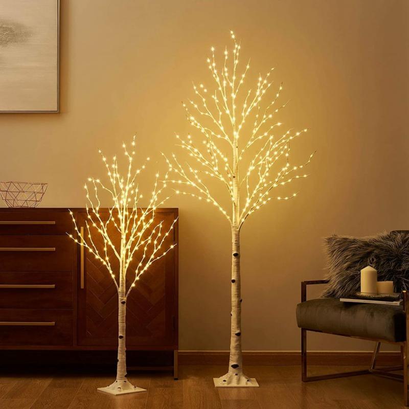 Lighted Birch Twig Tree with Fairy Lights 4FT 200 LED 6FT 330 LED Lights for Indoor Outdoor Home