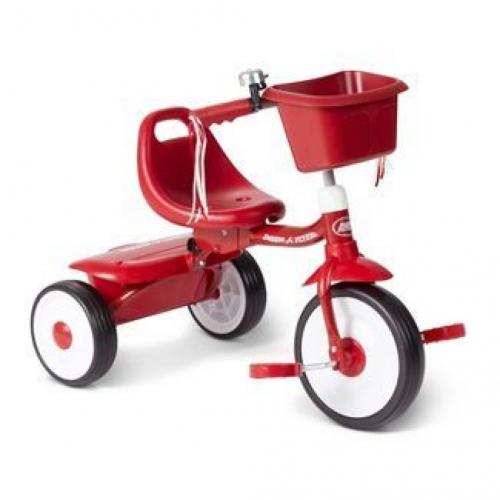 Radio Flyer Fold 2 Go Trike with Bucket, Ages 2 ½ -5