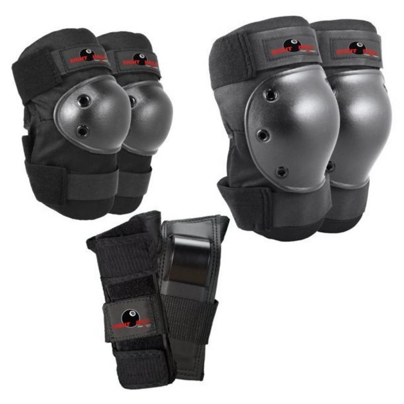 Eight Ball Kids' 8+ Pad Set 3pk - Black - Only 1 Wrist Guard
