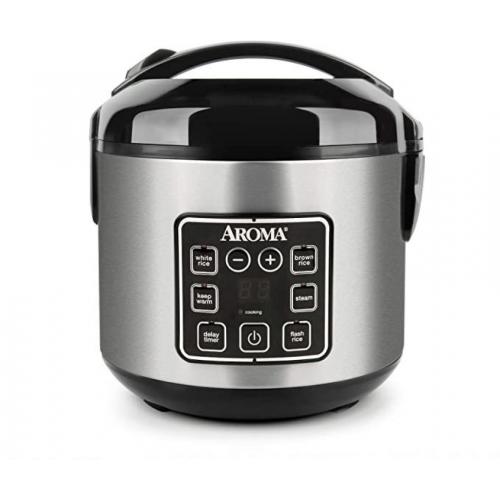 Aroma 8 Cup Rice Cooker - Stainless Steel