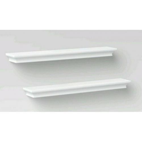 2pc Traditional Wall Shelf Set White - Threshold
