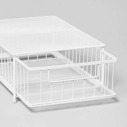 Small Stackable Slide Out Drawer White - Brightroom