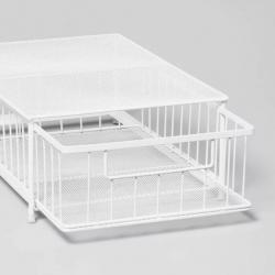 Small Stackable Slide Out Drawer White - Brightroom