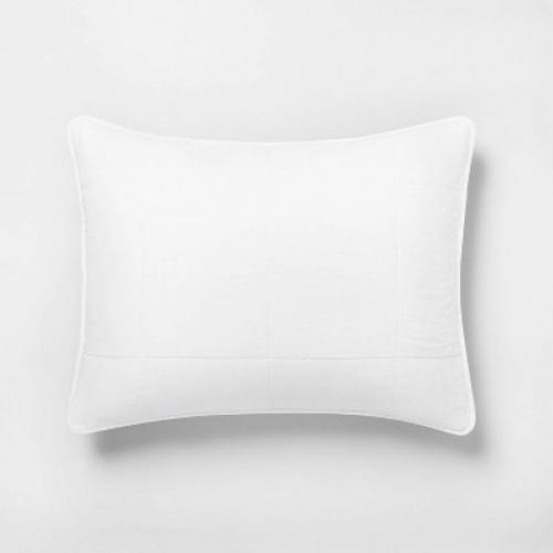 King Solid Quilted Pillow Sham Sour Cream - Hearth & Hand with Magnolia
