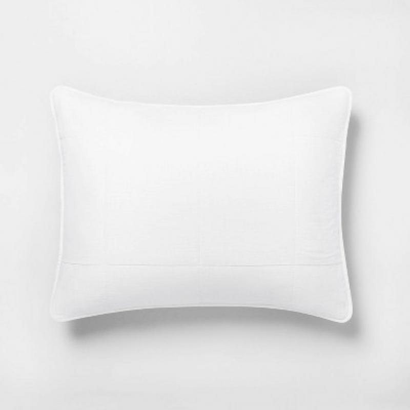 King Solid Quilted Pillow Sham Sour Cream - Hearth & Hand with Magnolia