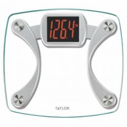 Digital Glass Stainless Steel Bathroom Scale Clear/Silver