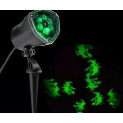 Lightshow Strobing LED Halloween Chasing Chasing Green Witch Strobe Spotlight 