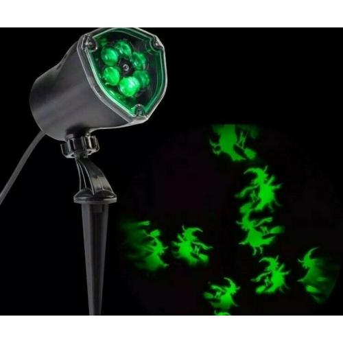 Lightshow Strobing LED Halloween Chasing Chasing Green Witch Strobe Spotlight 