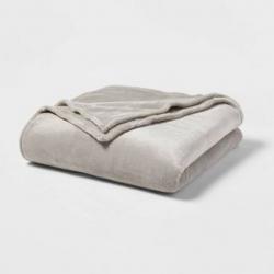 Twin/Twin XL Microplush Bed Blanket Gray - Threshold