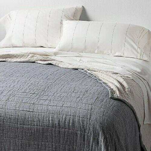 King Matelasse Quilted Coverlet Blue - Hearth & Hand with Magnolia
