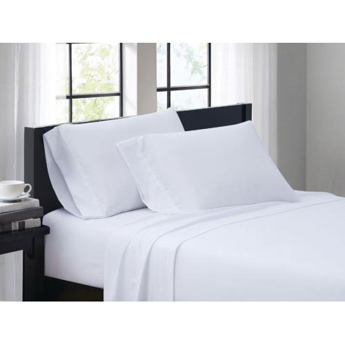 Twin/Twin XL Garment Washed Microfiber Solid Sheet Set White - Room Essentials