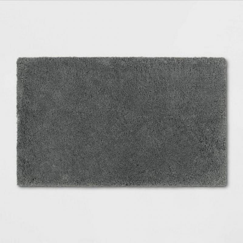 21x34 Bath Rug Dark Gray - Threshold Signature