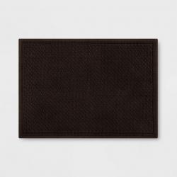 21x30 Performance Solid Cotton Bath Mat Dark Brown - Threshold