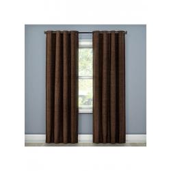 54x52 Rowland Blackout Curtain Panel Chocolate - Eclipse