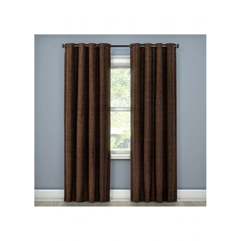 54x52 Rowland Blackout Curtain Panel Chocolate - Eclipse