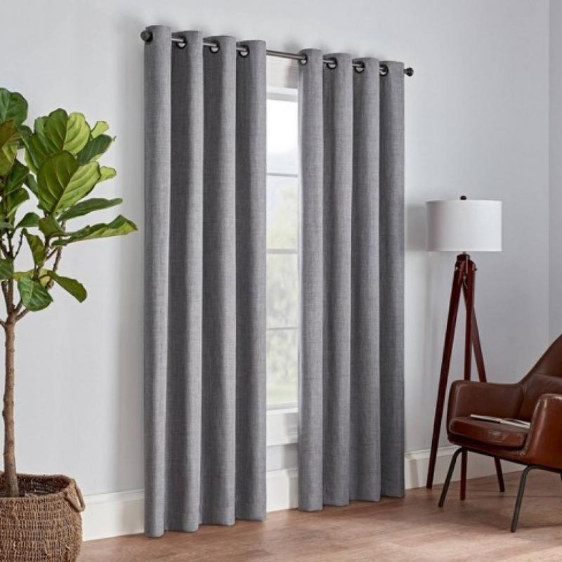 84x52 Rowland Blackout Curtain Panel Light Gray - Eclipse