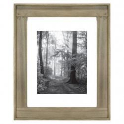 11 x 14 Matted to 8 x 10 Plank Wood Wall Frame Brown