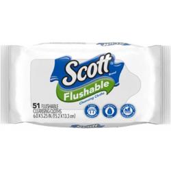 Scott Flushable Cleansing Cloths 51 Count (Pack of 3)