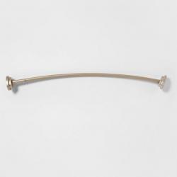 72 Dual Mount Curved Steel Shower Curtain Rod with Tiered End Cap Nickel - Made By Design