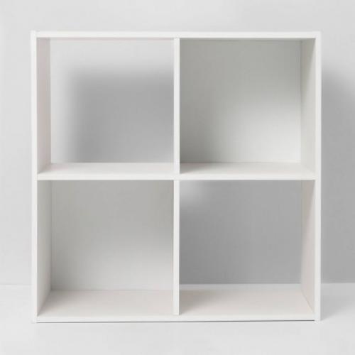 4 Cube Decorative Bookshelf White - Room Essentials