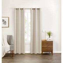 84x40 Celeste Draft Stopper Blackout Curtain Panel Ivory - Eclipse