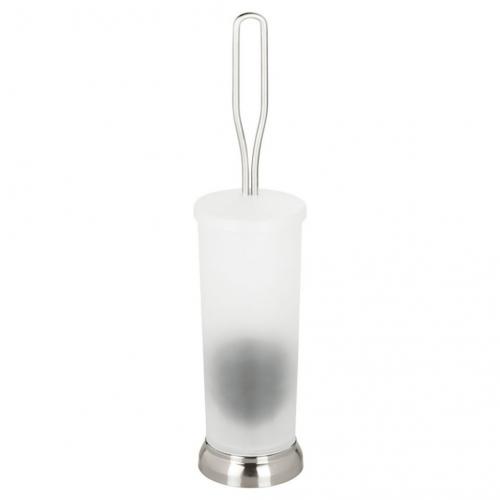Bathroom Toilet Bowl Brush with Holder Satin Nickel/Frost - Threshold