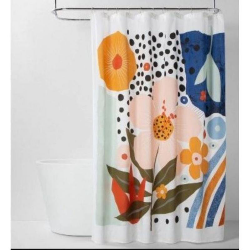 Exploded Graphic Shower Curtain - Room Essentials