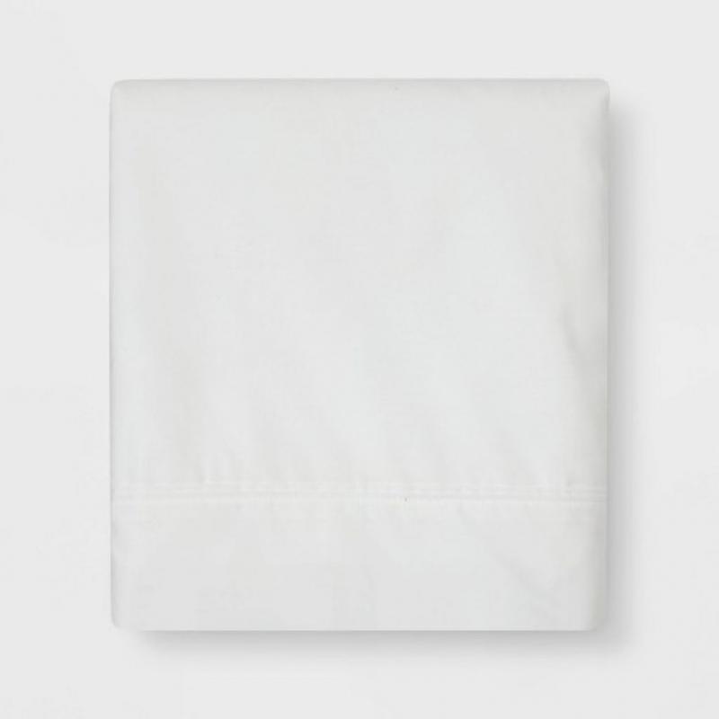 Ultra Soft Flat Sheet (Full) White 300 Thread Count - Threshold