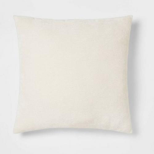 Oversized Chenille Square Throw Pillow Cream - Threshold
