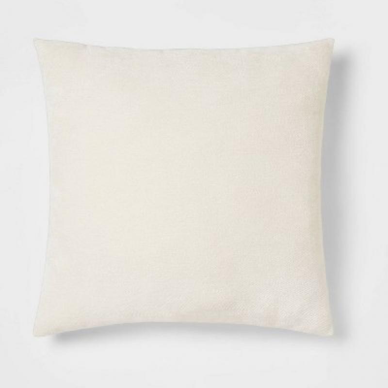 Oversized Chenille Square Throw Pillow Cream - Threshold