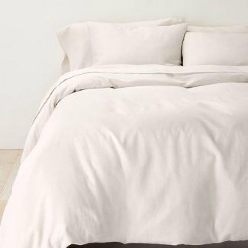 King Cashmere Blend Duvet Cover & Sham Set Natural - Casaluna