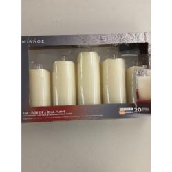 Mirage Led Wax Candles 5 Pack with Remote Control and Programmable Timer