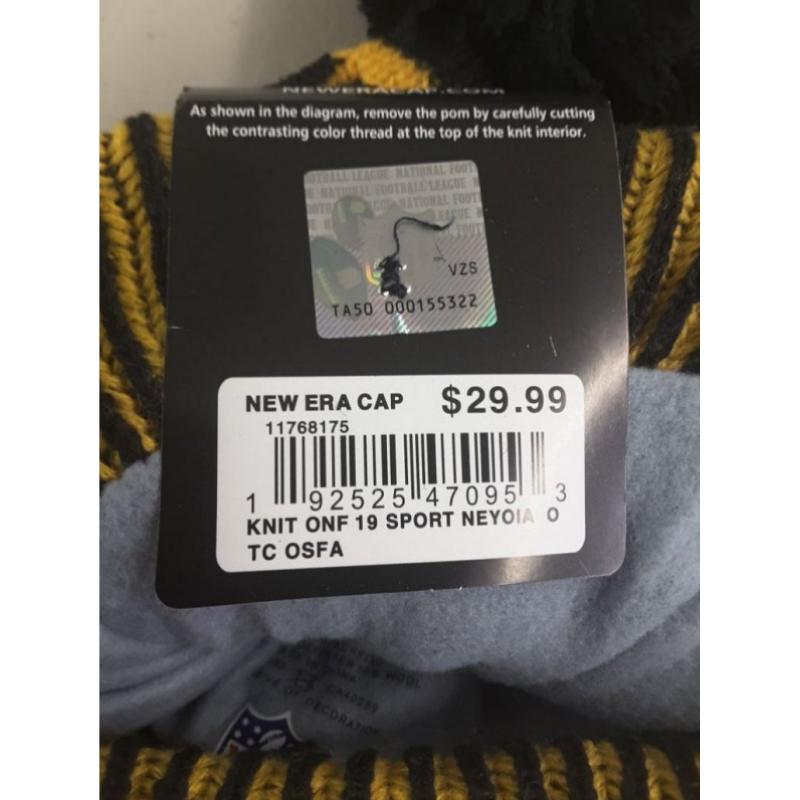 New Era Steelers Cap Pom Sport Knit