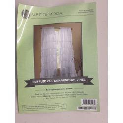White Ruffle Curtains Gypsy Lace - 60x63 inch