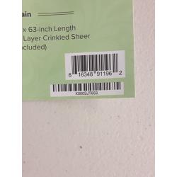 White Ruffle Curtains Gypsy Lace - 60x63 inch